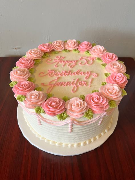 Floral Round Cake, Fair Cake, Round Birthday Cakes, Floral Cake Design, 20th Bday, Circle Cake, Tier Cakes, Floral Cakes, Birthday Cake With Flowers