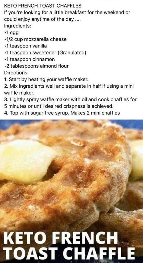 French Toast Chaffle, Keto French Toast, Keto Waffles, Waffle Iron Recipes, Waffle Maker Recipes, Finding Strength, Postre Keto, Keto Recipes Breakfast, Recetas Keto