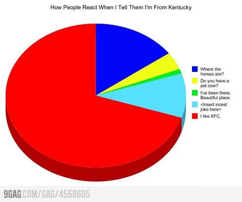 How people react when I tell them I'm from Kentucky Pet Cows, Kentucky Girl, Funny Comments, Speak The Truth, Normal Life, Quick Workout, Bones Funny, New Memes, Funny Moments