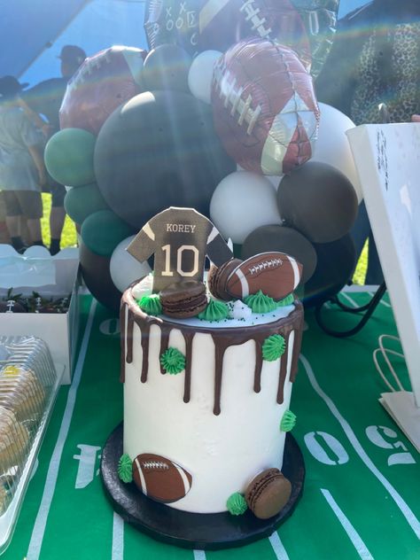 Football Cake, 10th Birthday, Cake Designs, Birthday Cake, Cake, Birthday, 10 Things