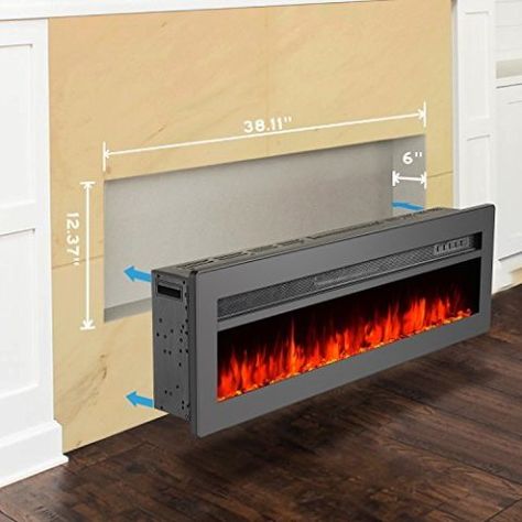 Recessed Electric Fireplace, Tv Fal, Wall Mounted Fireplace, Electric Fireplace Wall, Fireplace Tv Wall, Freestanding Fireplace, Wall Mount Electric Fireplace, Tv Wall Design, Diy Fireplace