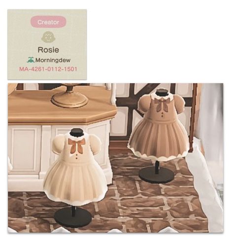 Acnh Sunflower Dress, Acnh White Dress Code, Acnh Clothes Code, Acnh Dresses, Acnh Cute Clothes Codes, Acnh Dress, Acnh Grandmacore Codes, Acnh Cottagecore Clothes, Animal Crossing Hairstyles