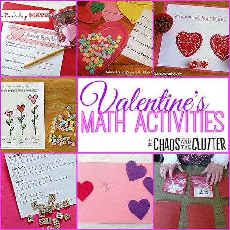 Valentine's Math Activities Preschool Winter Math, Valentine Math Activities, Candy Science Experiments, Science Valentines, Math Valentines, Preschool Art Projects, Teaching Themes, Math Activities For Kids, Graphing Activities