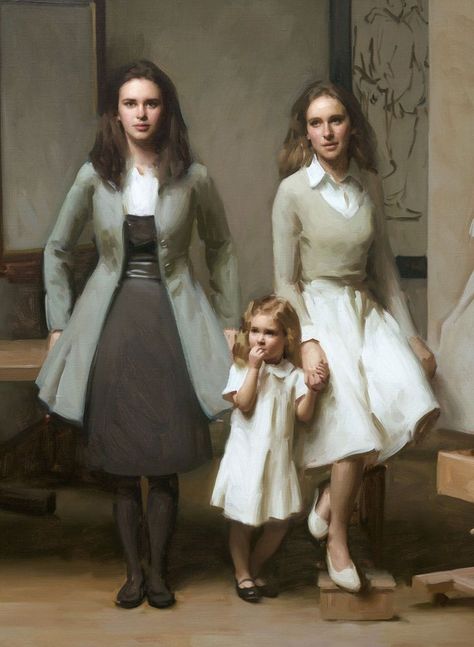 Rupert Alexander Family Portraits Painting, Rupert Alexander, Drawing Concepts, Hyperrealism Paintings, Family Portrait Painting, Oil Portraits, Group Portrait, Duke Of Edinburgh, Portraiture Painting