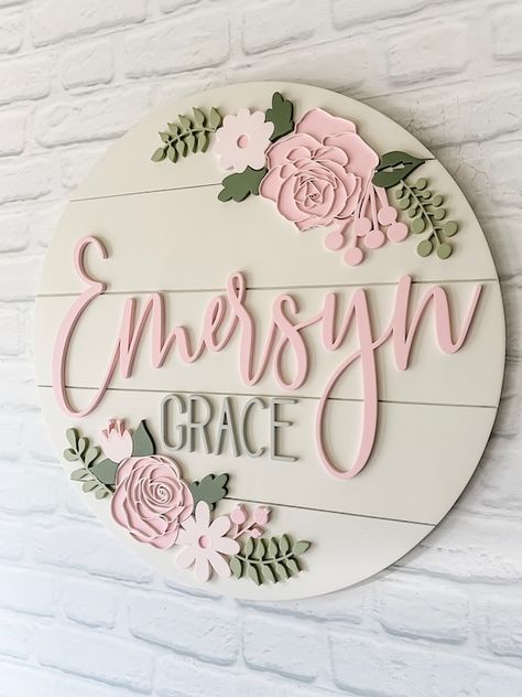 Baby Girl Sign, Rose Nursery, Rooms Decor, Wood Name Sign, Wood Names, Wooden Name Signs, Baby Rooms, Baby Girl Shower Gifts, Baby Name Signs