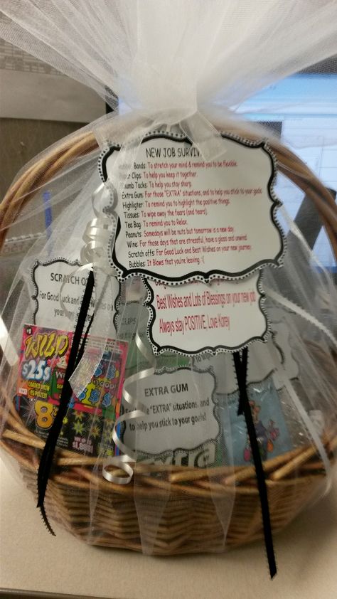 New Job Survival Kit Gift Basket Employee Goodbye Gifts, Gift Basket For Coworker Leaving, New Job Survival Kit For Her, Coworker Leaving Gift Basket, New Job Gift Basket, Holiday Gifts For Employees, New Job Survival Kit, Gift For Coworker Leaving, Coworker Leaving Gift