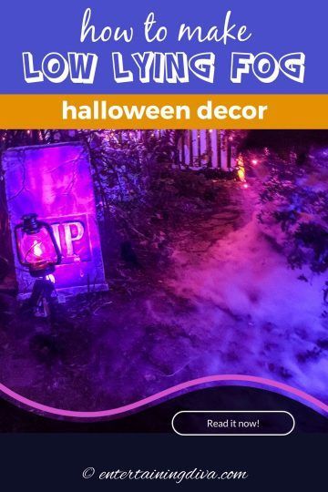 I love using a fog machine to make my outdoor Halloween decorations look spooky. Learn how to make fog stay low to the ground with this easy DIY chiller that can be used with any fog machine...no dry ice required. #entertainingdiva #fog #fogmachine #halloweenfog #halloweenparty  #diyhalloween Diy Fog, Fog Chiller, Low Lying Fog, Halloween Haunted House Decorations, Yard Haunt, Halloween Graveyard, Spooky Places, Easy Halloween Decorations, Diy Halloween Decor