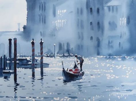 Hazel Soan, Italy Paintings, Thomas Schaller, Watercolor Cityscape, Venice Painting, Italy Painting, Grand Canal, London Art, Art Inspiration Painting