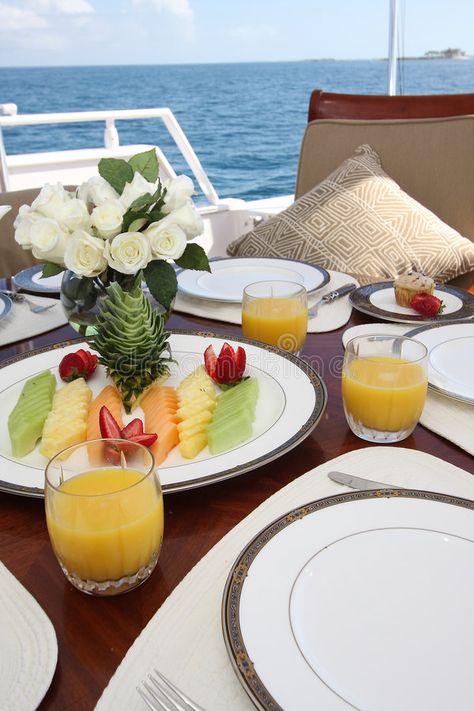 Breakfast aboard. Breakfast is served on a luxuey yacht , #Aff, #aboard, #Breakfast, #served, #yacht, #luxuey #ad Boat Drinks, Halloween Jars, Charter Boat, Luxury Yacht, Yacht Charter, Boat Rental, Tree Designs, Yachts, Boating