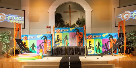 Ready Set Move Vbs, Orange Vbs, Orange Curriculum, Sports Vbs, Bible School Ideas, Bible Camp, Vbs Decorations, Vbs Themes, School 2015