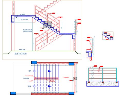 Staircase plan autocad file. find here the layout plan and elevation design of Staircase plan with much more detailing in autocad format. Dog Legged Staircase, Design Of Staircase, Staircase Plan, Stair Stringer Calculator, Wooden Staircase Railing, Bungalow House Floor Plans, Section Plan, Plan And Elevation, Design Staircase