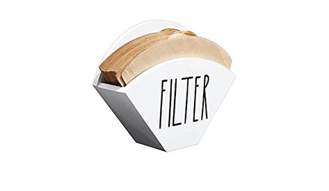 Coffee Filter Storage Ideas, Coffee Filter Storage, Coffee Cone, Coffee Filters Storage, Coffee In A Cone, Coffee Filter Holder, Reusable Coffee Filter, Coffee Bar Decor, Storage Canisters