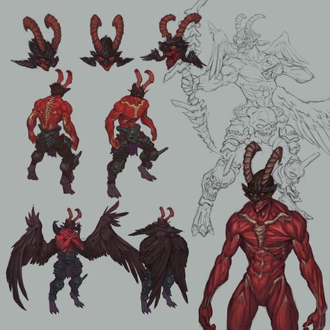 Transformação de caçador de demonio Red Demon Character Design, Anime Demon Design, Demon World Concept Art, Demon Illustration Character Design, Fire Demon Character Design, Demon Art Reference, Demon Form Concept Art, Demon Art Drawing, Demon Creature Design