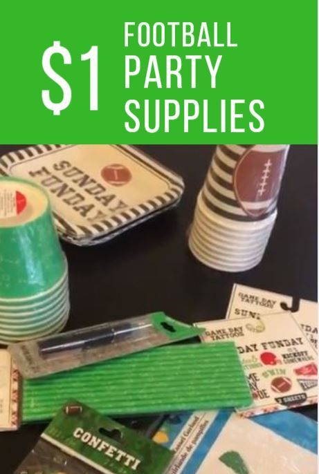 Football party haul - $1 party supplies! Target and Dollar Tree party supplies for your next football party or Superbowl! Superbowl Centerpieces, Dollar Tree Party Supplies, Superbowl Ideas, Football Party Supplies, Football Party, Dollar Tree, Target, Football, Party Supplies