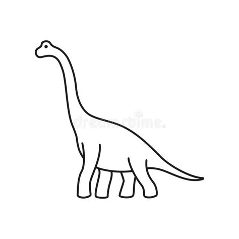 Brachiosaurus Vector Contour. Sauropod Outline Dinosaur. Diplodocus Isolated Stock Vector - Illustration of design, flat: 151499721 Sauropod Drawing, Diplodocus Drawing, Diplodocus Tattoo, Simple Dinosaur Tattoo, Brachiosaurus Tattoo, Cartoon Dinosaur Tattoo, Dinosaur Line Art, Dr Tattoo, Dino Tattoo