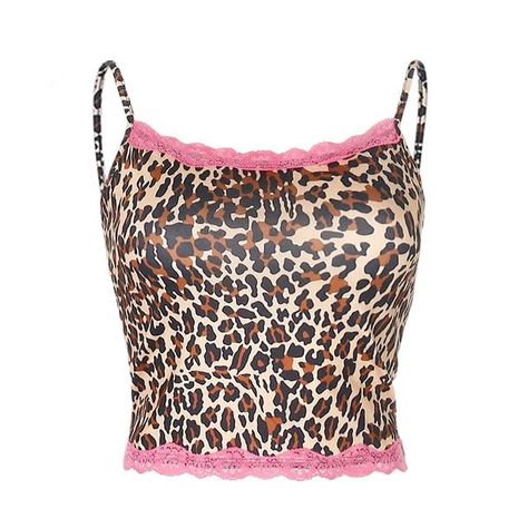 casual leopard summer tops for women lace edge tank top korean fashion sleeveless sexy cropped feminino tees harajuku Leopard Print Cami, Backless Halter Top, Top Korean, Leopard Top, Lace Cami Top, Pink Leopard Print, Top Cropped, Lace Cami, Lace Edging