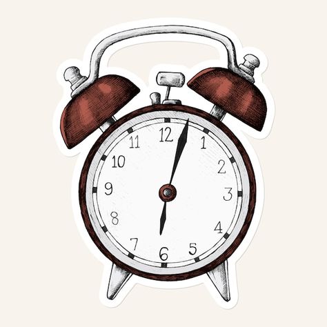 Red Clock Icon, Clock Sticker, Red Clock, Clock Icon, Business Icon, Alarm Clock, Vector Free, How To Draw Hands, Clock