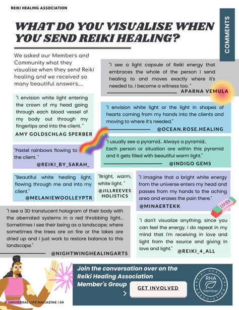 What should you visualise when giving Reiki?