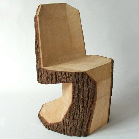 Log Chairs, Panton Chair, Log Furniture, Contemporary Dining Chairs, Chaise Design, Diy Chair, Modern Dining Chairs, Wooden Chair, Furniture Design Modern