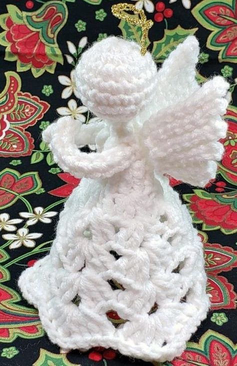 Crochet Angel Crochet Angel Pattern, Angel Pattern, Crochet Angels, Crochet Unique, Crochet Angel, Crochet Xmas, Design Crochet, Front Post Double Crochet, Christmas Crafting