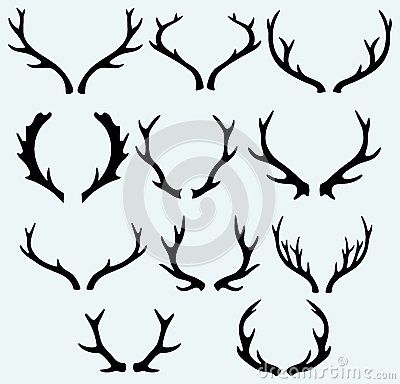 Deer horns by Oleksandr Melnyk, via Dreamstime Hirsch Silhouette, Deer Horns, Deer Horn, Deer Silhouette, Silhouette Illustration, Deer Antlers, Free Vector Art, String Art, Wood Burning