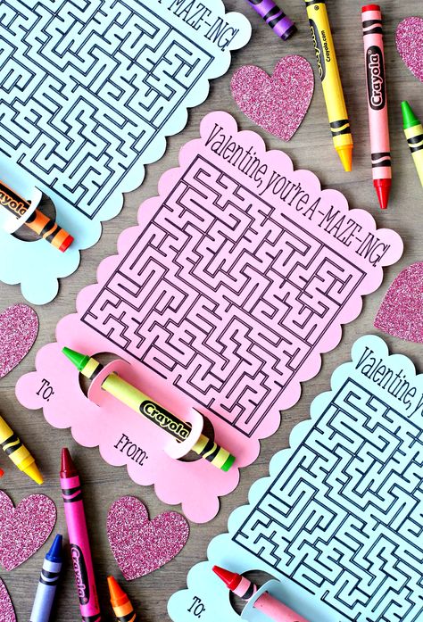 Maze Valentine’s Day Cards {An Easy Cricut Project} Valentine's Cricut Projects, Valentine Cricut, Escuela Diy, Valentines Day Food, Diy Craft Tutorials, Valentines School, My Funny Valentine, Valentine's Day Quotes, Classroom Valentine