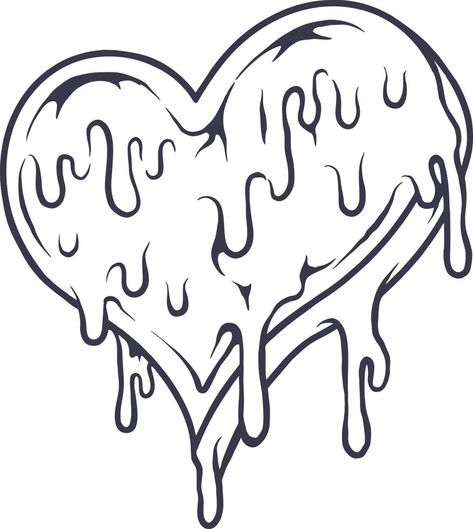 Melting love heart silhouette illustration Dripping Heart Drawing, Describing Love, Drawing Black Background, Heart Character, Melting Heart, Heart Silhouette, Silhouette Illustration, Drawing Black, Heart Drawing