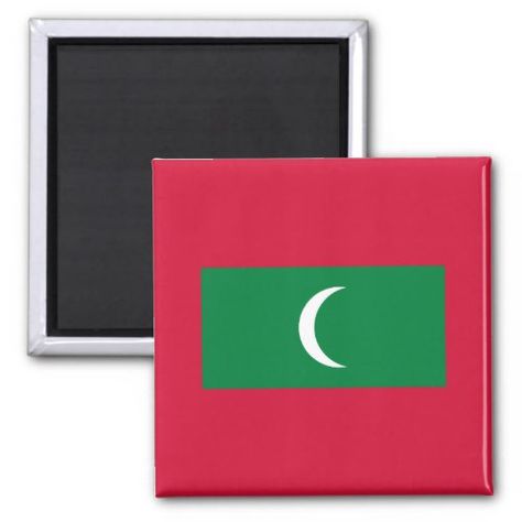 Maldives - Maldivian National Flag Magnet Maldivian Flag, Maldives Flag, Maldives Island, Flag Country, Patriotic Gifts, Flags Of The World, National Flag, Celebration Party, Red Background