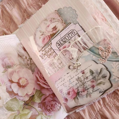 Shabby Chic Pink Not-so-junky junk journal. Hardcover 220mm x 170mm x 60mm, with tassle keyring (removable) filled with laces, pockets and a huge selection of ephemera, with plenty of room left to add your own personal touches and make it your own. Available to purchase. #creative #junkjournal #papercraft #shabbychic #handmadewithlove #pastel #Pink #Not-so-junky #scrapbooking #lace #ribbon #tassle #handmade #gift #girly #cottoncandy Sweet Art, Shabby Chic Pink, Chic Pink, Lace Ribbon, Save Your Money, Digital Clip Art, Pastel Pink, Junk Journal, Personal Touch