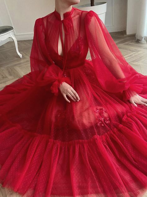 Red Tulle Gown, Tulle Prom Dress Long, Velvet Wedding Dress, Red Long Dress, Teuta Matoshi, Velvet Wedding, Sheer Corset, Corset Dress Prom, Tulle Ball Gown