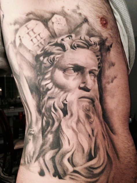 Moses tattoo #tattoo #art #moses Moses Tattoo Design, Moses Tattoo, Lake Tattoo, Poseidon Tattoo, Sea Tattoo, Your Welcome, Tattoo Tattoo, Skull Art, Tattoo Artist