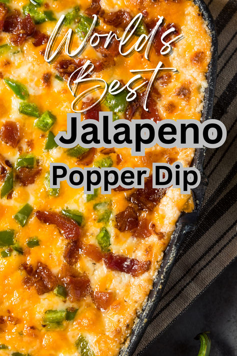 Jalapeño Popper Dip is rich, creamy, and packed with spicy jalapeños, crispy bacon, and gooey melted cheese, making it the ultimate crowd-pleasing appetizer! Popper Dip Recipe, Jalapeno Popper Dip Recipe, Football Things, Best Dip, Best Dip Recipes, Jalapeno Popper Dip, Party Dip Recipes, Popper Dip, Divas Can Cook