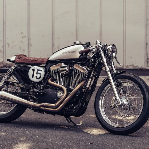 Sportster Cafe Racer, Cb 450, Harley Davidson Sportster 1200, Мотоциклы Cafe Racers, Sportster 1200, Bike Exif, Cafe Racer Bikes, Deus Ex Machina, Motorcycle Tshirts