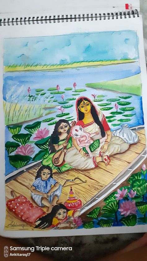 Durga Puja, Drawings, Art