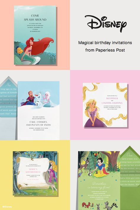 Disney Party Invites, Disney Princess Invitations, Invitation Card Party, Family Resources, Disney Princess Birthday Party, Disney Queens, Rsvp Online, Princess Invitations, Mickey Mouse Parties