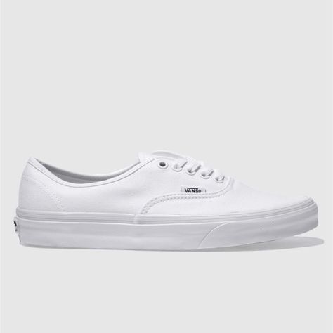 The Vans Authentic is an absolute classic, its effortless style has maintained it's popularity with all manner of colorways representing since its inception. The white canvas upper features iconic branding tab and sits on a vulcanised waffle sole unit. UPPER: Fabric,LINING: Fabric,OUTSOLE: Vulcanised rubber,OUTSOLE: Waffle treadcolour : White Product code : 3407561070 Vans All White, Mens White Vans, Vans Authentic White, Vans White, White Vans, Vans Authentic, Mens Vans, White Trainers, Vans Authentic Sneaker