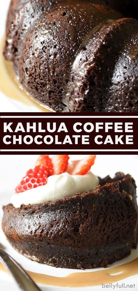 This Kahlúa Coffee Chocolate Cake has a super moist crumb infused with a luscious coffee and chocolate liqueur mixture. It’s a chocolate and coffee lovers dessert dream and so easy to make! Chocolate Brunch Dessert, Coffee And Kahlua Cake, Chocolate Cake With Kahlua, Coffee And Kahlua Crazy Cake, Kalua Cake Chocolate, Kailua Cake Recipe, Kaluha Cake Recipe, Recipes Using Coffee Liqueur, Coffee Rum Cake