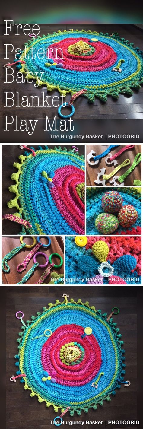 Crochet Activity Mat, Crochet Tummy Time Mat, Crochet Play Mat Free Pattern, Crochet Baby Play Mat, Crochet Sensory Toys Free Pattern, Crochet Play Mat, Crochet Activity, Baby Floor Mat, Baby Playmat