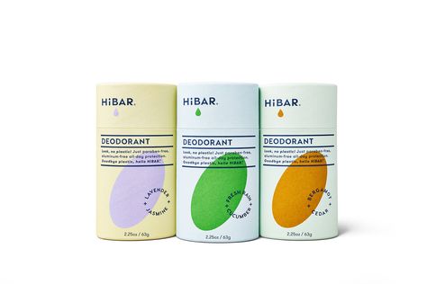 Special Offer: Get 4 HiBAR products for the price of 3 User promo code: 443HIBAR Must add 4 to cart. HiBAR plastic-free deodorant is oval-shaped with an easy push-up applicator, and is available in 3 natural fragrances. Lavender + Jasmine: Caprylic/Capric Triglyceride (Coconut Oil & Glycerin*), Maranta Arundinacea (Arrowroot) Root Powder, Helianthus Annuus (Sunflower) Seed Wax, Lauryl Laurate (Plant Based*), Cocos Nucifera (Coconut) Oil, Sodium Bicarbonate, Magnesium Hydroxide (Brucite*), Butyro Deodorant Packaging, Coconut Design, Magnesium Hydroxide, Lime Peel, Citrus Aurantifolia, Cocos Nucifera, Helianthus Annuus, Sodium Bicarbonate, Skin Care Brands