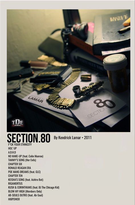 minimal polaroid album cover poster for section.80 by kendrick lamar Kendrick Album, Kendrick Lamar Album Cover, Kendrick Lamar Songs, Aesthetic Poster Wall, Kendrick Lamar Album, Wall Section, Polaroid Album, Rap Album Covers, Music Cover Photos