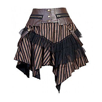 Steampunk Cat Kuroneko Gothic Skirt Miniskirt 900275 Anime Mini Short Skirt Steampunk BROWN: Amazon.co.uk: Clothing Steampunk Mode, Winter Business Outfits, Cat Skirt, Mode Steampunk, Steampunk Skirt, Steampunk Cat, Gothic Skirt, Belted Mini Skirt, Style Steampunk