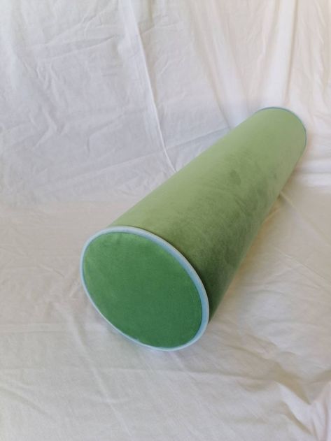 Any Size Bolster/daybed Custom Bolster/premium Velvet/queen Bolster/long Pillow/fresh Green Decor Cushion/contrast Trim/foam®insert - Etsy Canada French Quilt, Neck Roll Pillow, Green Velvet Pillow, Long Pillow, Bolster Cushions, Light Crafts, Velvet Collection, Custom Cushions, Bolster Pillow