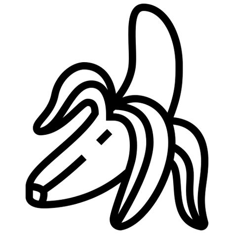 Banana Svg Free, Drawn Icons, Fruit Coloring Pages, Shrink Art, Pencil Sketch Images, Banana Art, Easy Doodle Art, Black And White Drawing, Cute Easy Drawings