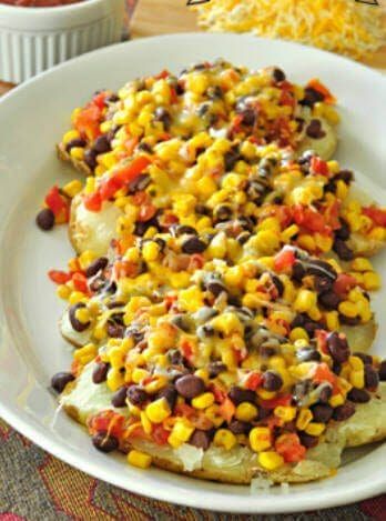 WIC recipes Southwestern Stuffed Potatoes Wic Recipes, Fast Vegetarian Dinner, Easy Microwave Recipes, Special Diet Recipes, Stuffed Potatoes, Pantry Recipes, Pantry Ingredients, Meatless Dinner, 5 Ingredient Recipes