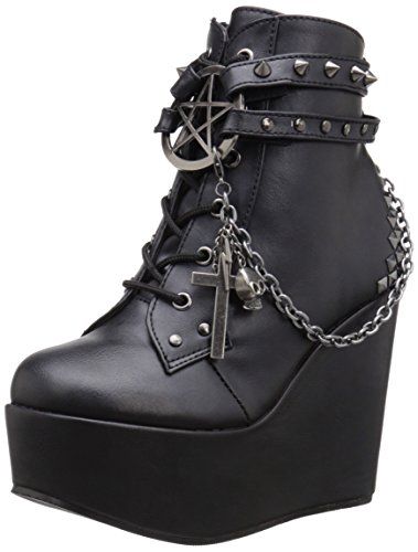 Demonia Poison-101, Women's Ankle Boots #alternative #alternativestyle #gothic #gothstyle Demonia Boots, Goth Shoes, Open Toed Shoes, Demonia Shoes, Studded Boots, Black Vegan, How To Make Shoes, Platform Ankle Boots, Womens Ankle Boots