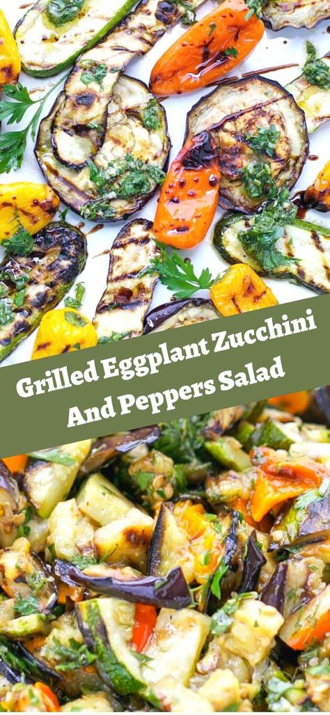 Eggplant Zucchini Peppers Recipe, Grilled Eggplant And Zucchini Recipes, Grilled Eggplant And Zucchini, Eggplant And Peppers Recipes, Grilled Eggplant Recipes Easy, Eggplant Bell Pepper Recipe, Bbq Zucchini, Grilled Eggplant Salad, Eggplant Grilled