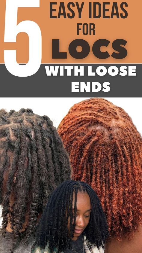 5 Easy Ideas for Locs with Loose Ends: Tips for Beginners Locs On Naturally Curly Hair, Goddess Locs Natural Hair, Parting Patterns For Locs, Loc Styles Curly Ends, Curly Ends Locs Black Women, Starter Loc Ideas, Types Of Locks For Hair, Loc Styles With Curly Ends, Curly Loc Ends