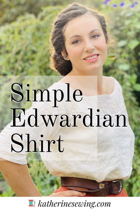 Edwardian Shirt, Edwardian Blouse, Sewing Blouses, Sewing Tops, Sew Ins, Diy Vetement, Blouse Pattern Sewing, Diy Sewing Clothes, Diy Blouse