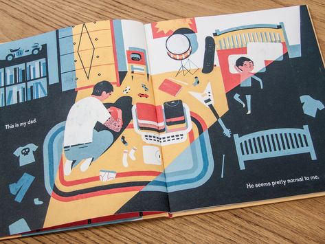 My Dad Used to Be so Cool – Keith Negley - Fonts In Use Kids Book Illustration Ideas, Picturebook Illust, Abc Learning Games, Children’s Book Cover Illustration, Kids Story Books Illustration, Childern Illustrator Books, Learning Games For Kids, Learning Abc, Picture Books Illustration