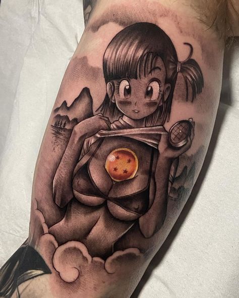 Majin Tattoo, Dragon Tattoo Chest, Dbz Tattoo, Care Bear Tattoos, Egyptian Tattoo Sleeve, Z Tattoo, Man Tattoo, Dragon Ball Tattoo, One Piece Tattoos